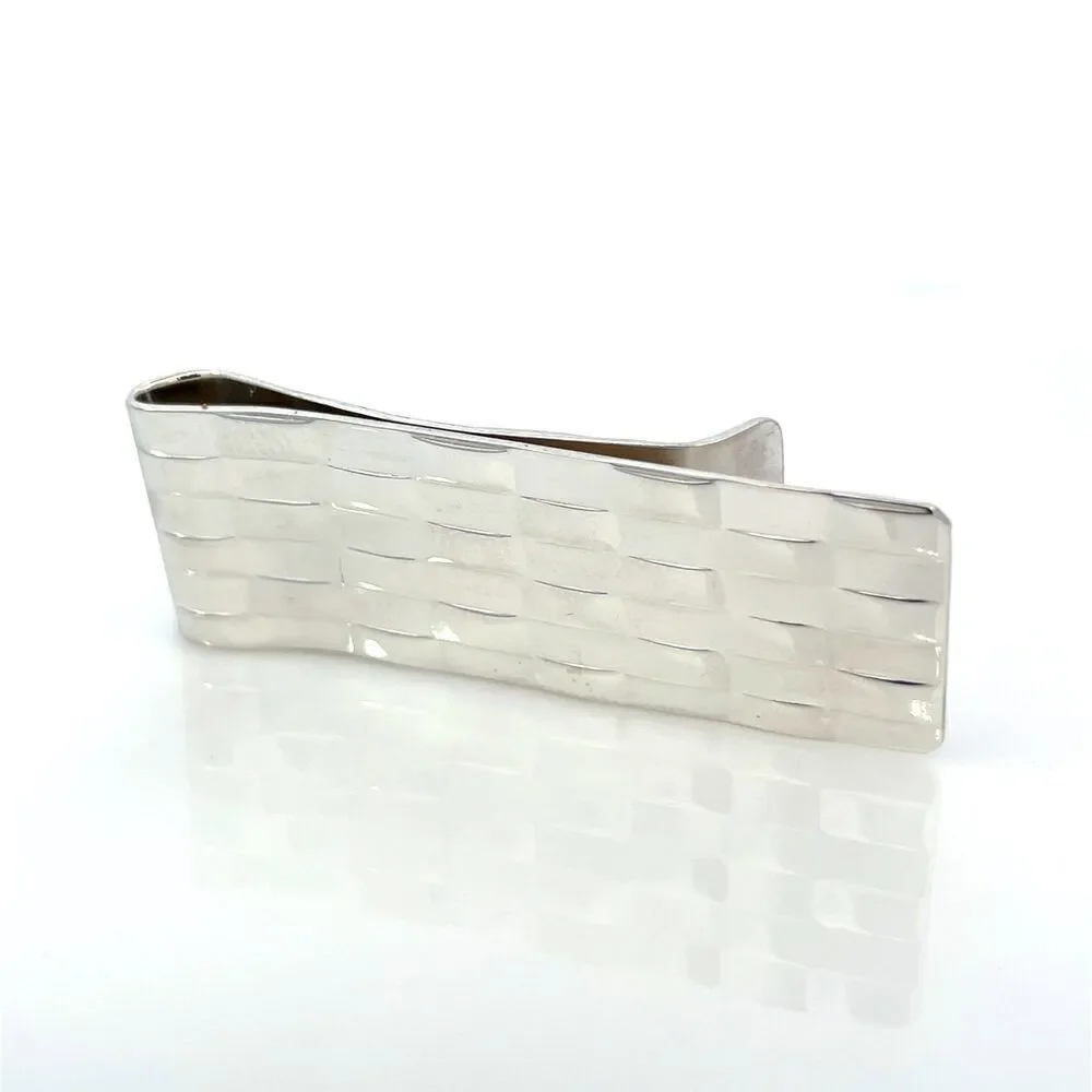 Tiffany & Co Weave Money Clip Sterling Silver 16.6 Grams Estate TIF892